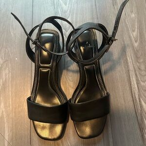 Vince Camuto Black Leather Sandals